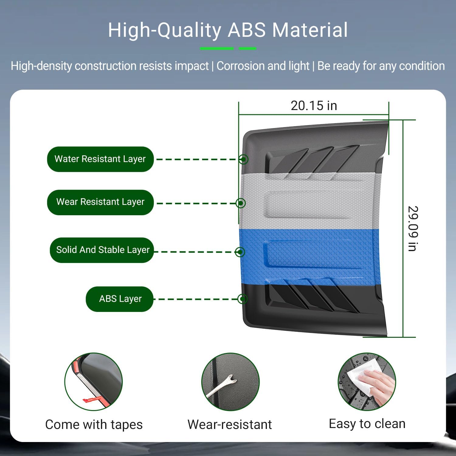 Hood Scoop Compatible with 2022-2025 Ford Maverick Bonnet Scoop Bonnet Vent Cover Trim Replacement for 2022-2025 Ford Maverick Accessories