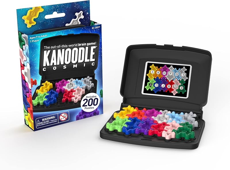 Educational Insights Kanoodle Cosmic - 3D Brain Teaser Puzzles for Kids, Spatial Puzzle Games for Adults, Teens and Kids, Problem Solving Toys and Logic Puzzles, Single Player Games