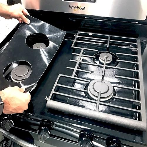 Revestimientos protectores de estufa compatibles con estufas Whirlpool, gamas de gas Whirlpool, personalizadas, revestimientos de fácil limpieza