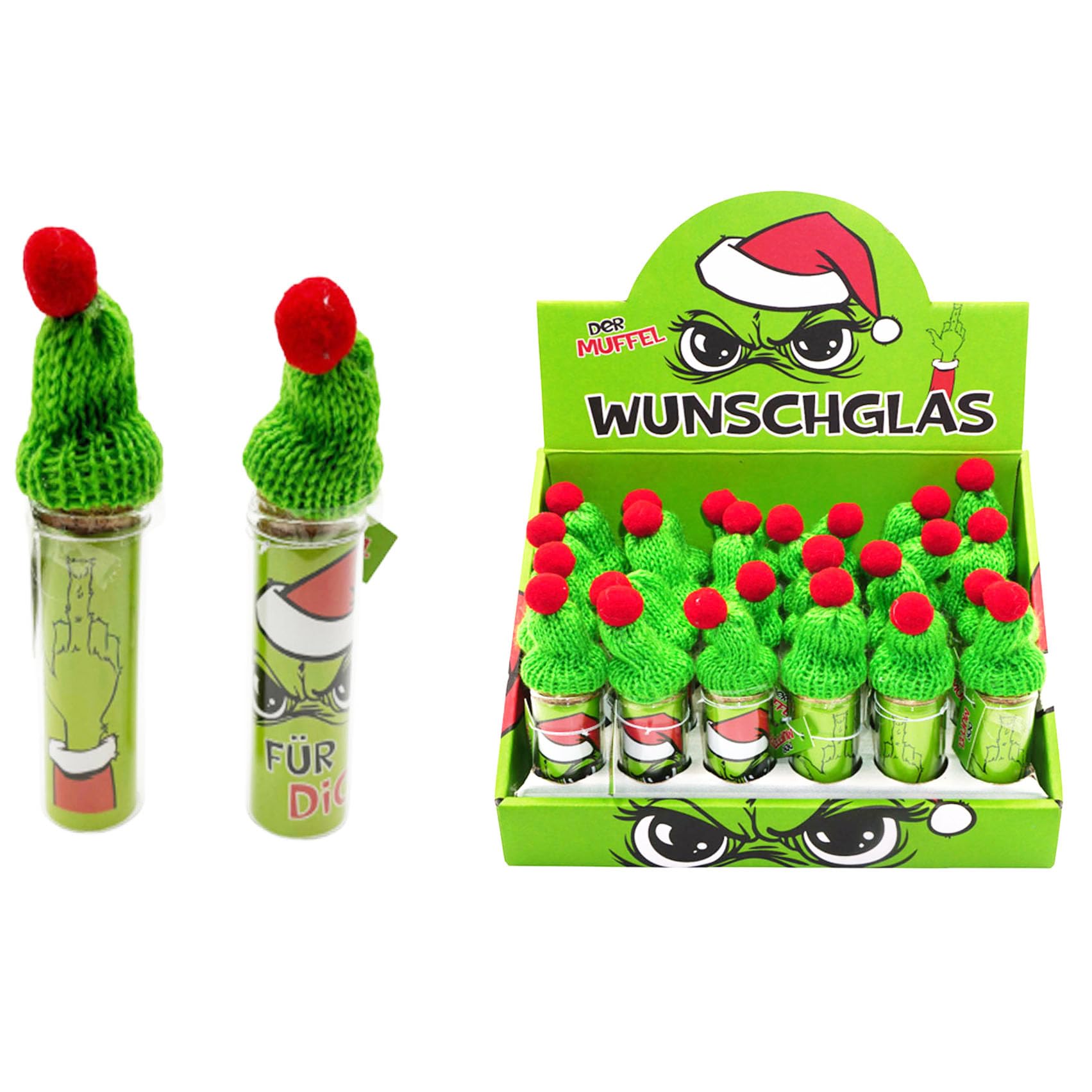 24 x Witzige Geldgeschenkverpackung Weihnachten H 12 cm