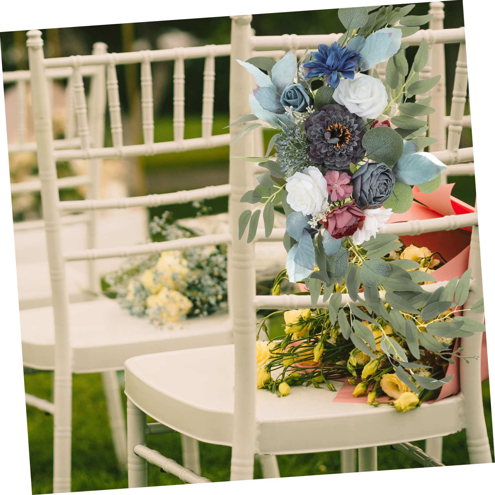 jojofuny Künstliche Hochzeitsbogen Blumen 2 Stück aus Seidenstoff für Deko | Pp und Schaumstoffdetails, Pflegeleicht und Verwelkungsfrei, für Outdoor und Tischmitte, Elegant und Ansprechend