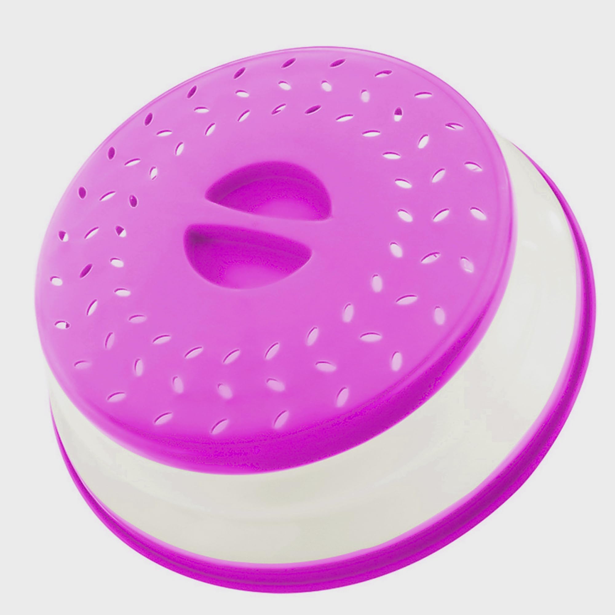 Jyyhsf Purple Collapsible Microwave Splatter Cover, 10.5 Inch, Dishwasher-Safe, Microwave Plate Cover With Steam Vent，Bpa-Free Silicone & Plastic (Purple)