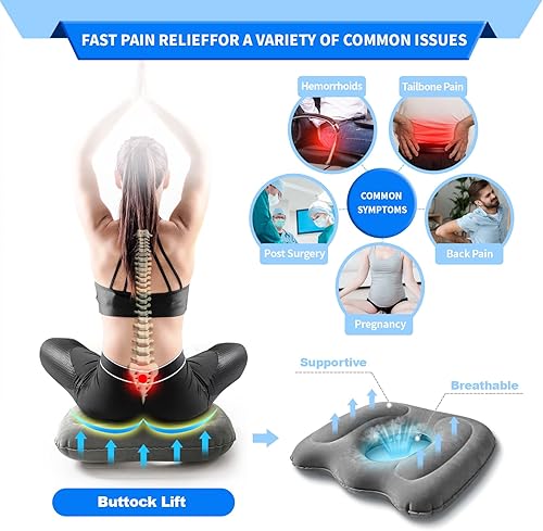 Miniatura 2 de Almohada de hemorroides, almohada de dona para dolor de coxis, almohada de alivio del dolor ciático, almohada de trasero para posparto y después de