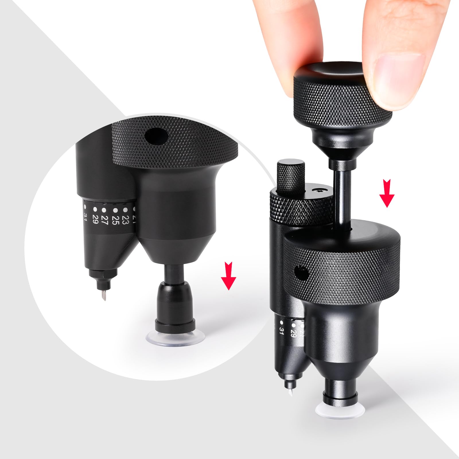 FOSHIO Sensor Cutter Kit 18mm-32mm, PPF Precision PDC Sensor Cutter, Folierungs Werkzeug, Präziser Auto Radar Loch Cutter Hilfe für Fahrzeu Parksensoren
