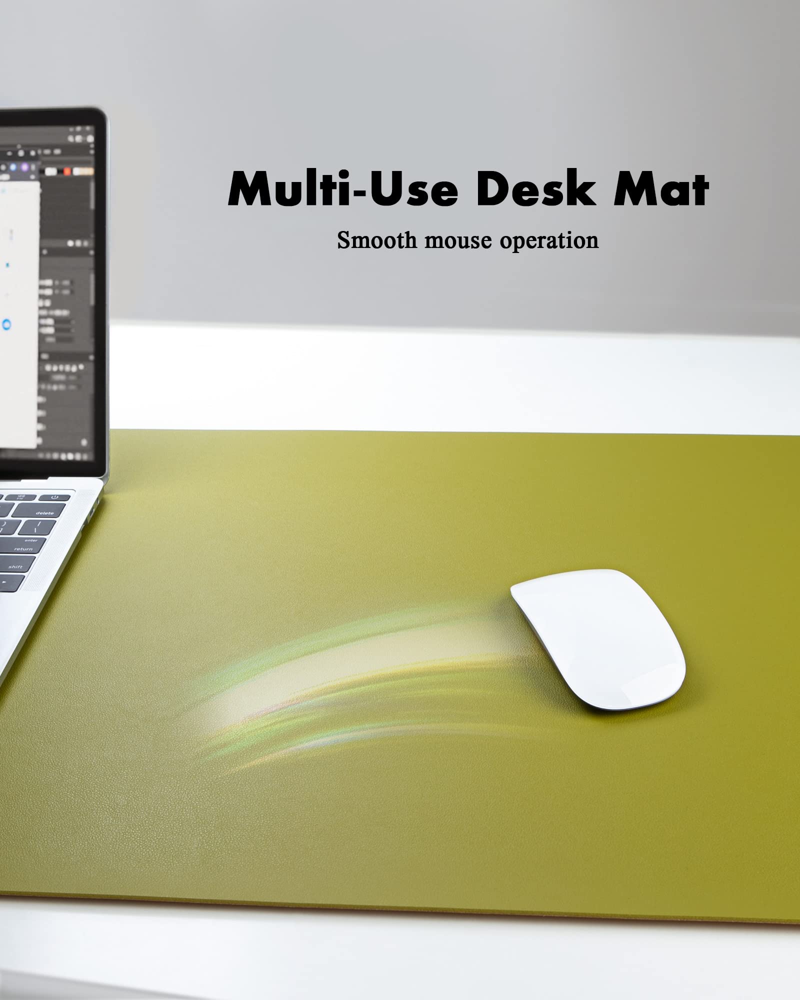 YSAGi DoubleSided Desk Pad, Leather Desk Mat, Eco Cork Desk Pad