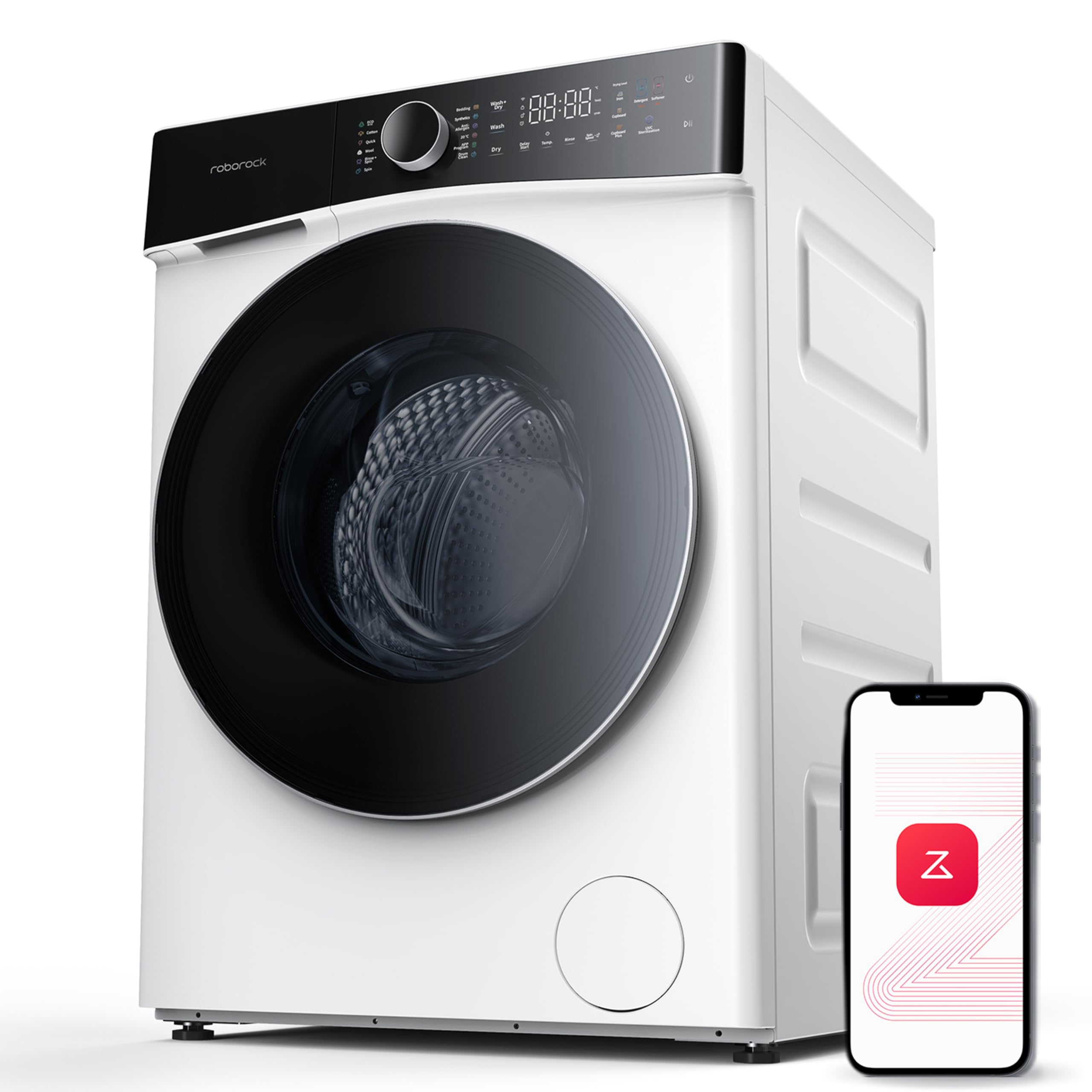 roborock Zeo Lite Waschtrockner / 10 kg Waschen & 6 kg Trocknen/Zeo-cycle Trocknungstechnologie/RR Seafarer Wasch- & Trockenalgorithmus/LintClear Selbstreinigungssystem/Automatische Dosierung
