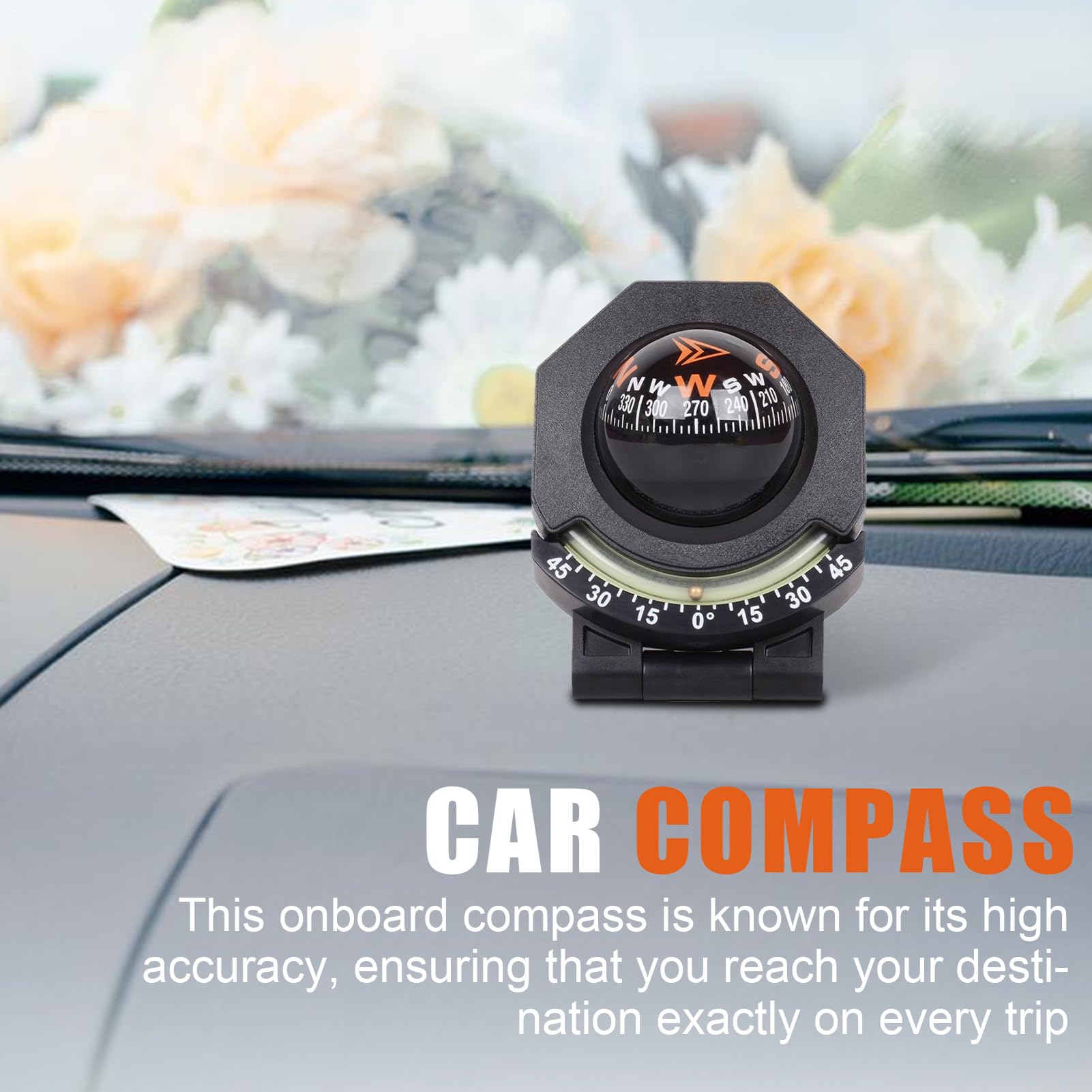 Auto bussola sferica | Compasses ad alta precisione | Compass pieghevole con inclinometro | Strumento di ricerca regolabile a 180 gradi | Compasses per l'avventura di arrampicata da campeggio in barca