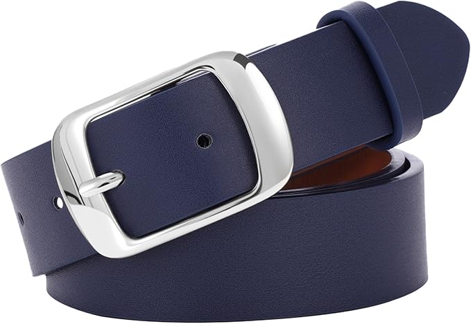 Leather Waist Belt with Elegant Buckle