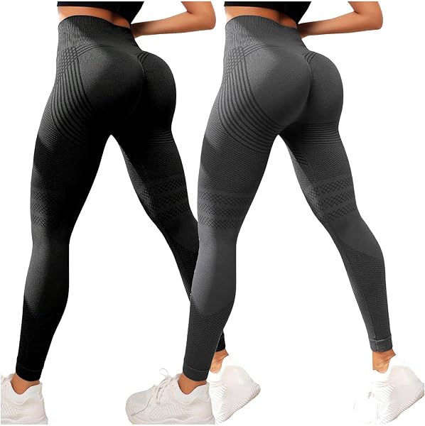 Leggings 3D Anti Cellulite, Legging Anti-Cellulite à Compression - Minceur Taille Haute sans Couture Yoga Fitness Pantalon Sport - 4