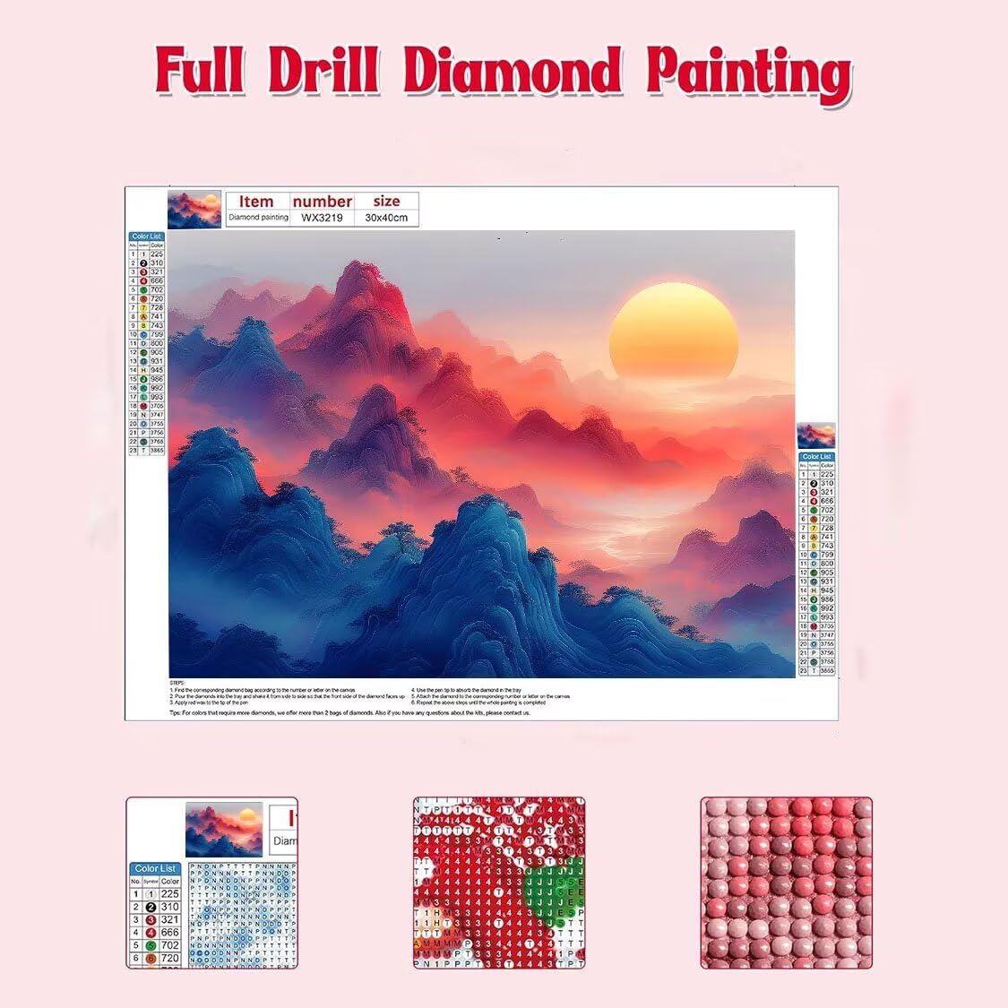 DIY Malarstwo diamentowe 5D, diamentowe zestawy krajobrazu dla dorosłych, sztuka ze strasu, płótno, haft, artykuły rzemieślnicze, dla dzieci i dorosłych, idealna dekoracja ścienna do domu, prezenty,
