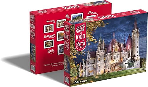 Miniatura 2 de Castle in Moszna - Rompecabezas de 1000 piezas prémium para adultos y adolescentes con colores vivos, interactúa con familiares y amigos, regalo
