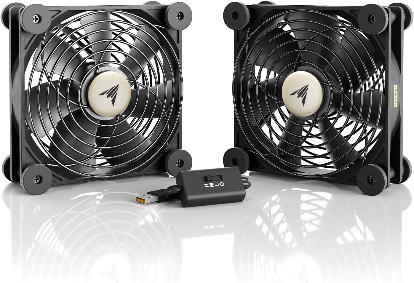 AC Infinity MULTIFAN S7, Quiet Dual 120mm USB Fan, UL-Certified for Receiver DVR Playstation Xbox Computer Cabinet Cooling