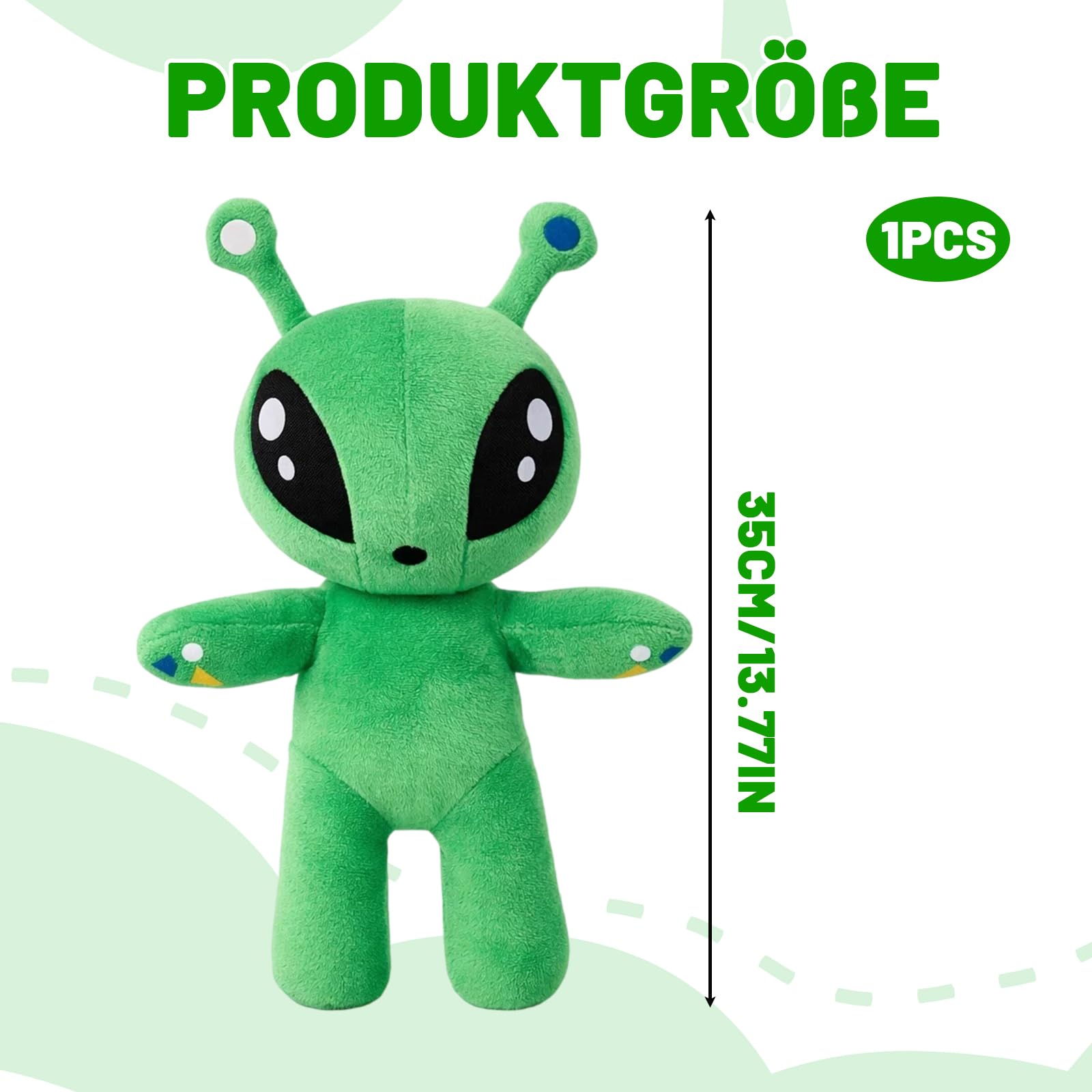 Alien Plush, 35cm Green Alien Collectible,Soft Textured Display Piece - Image 2
