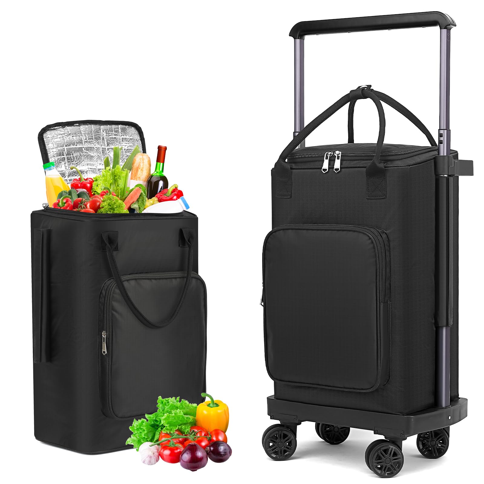 Amazon｜HeGeed【2025新登場】ショッピングカート 4輪 買い物カート 大