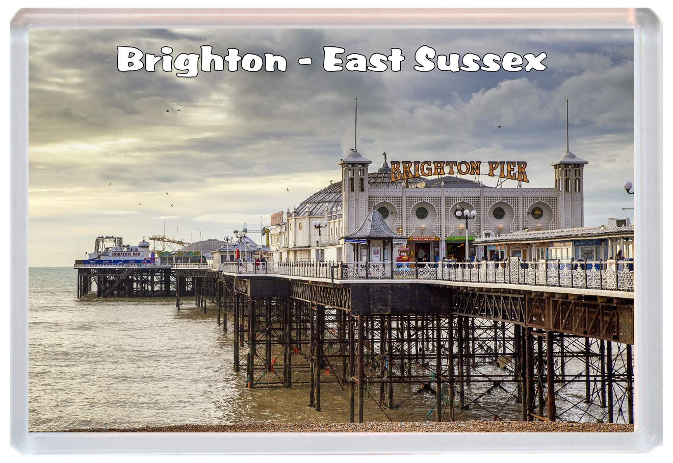 Baked Bean Store Multicolor Brighton - East Sussex- Jumbo Fridge Magnet/Magnets Bbsm2028