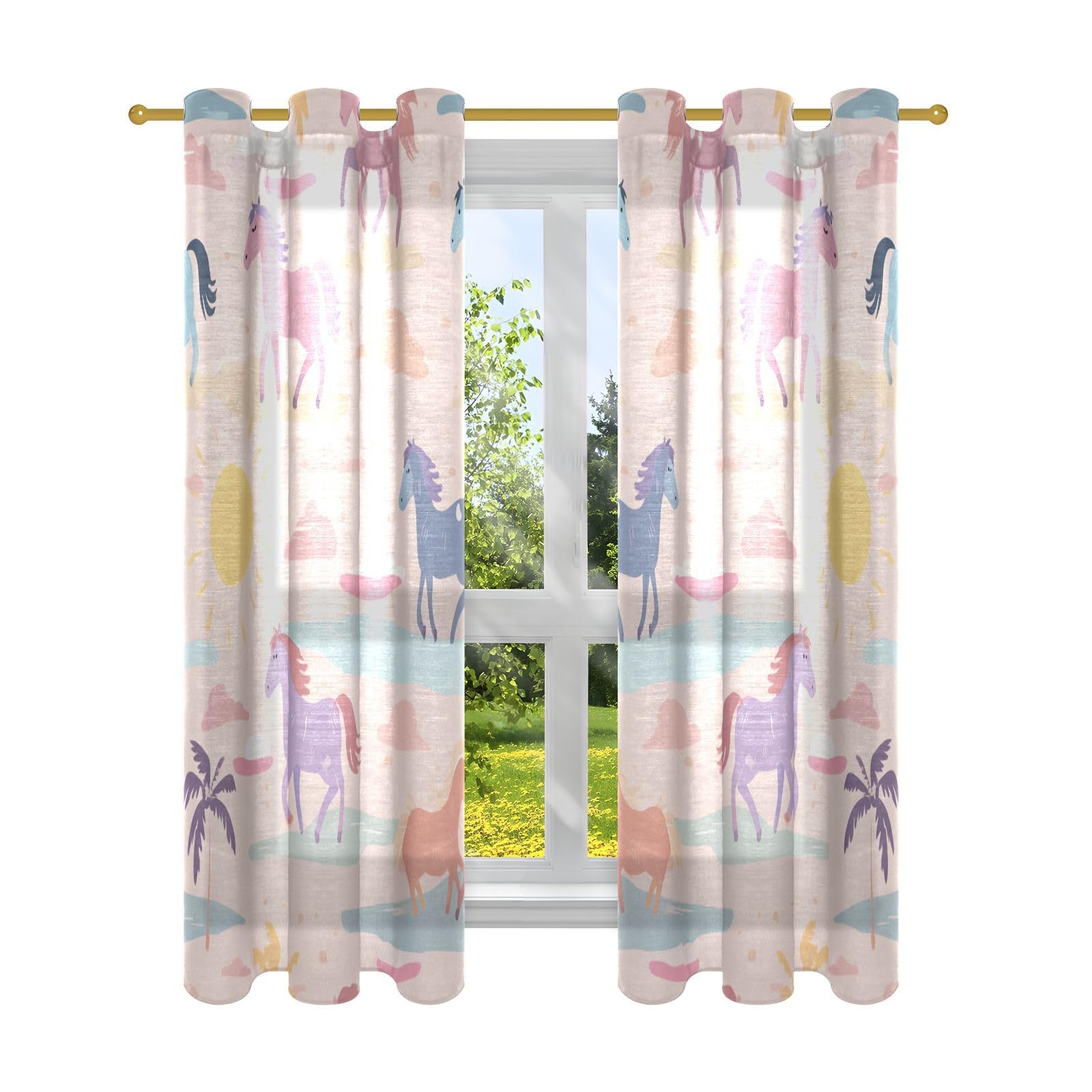 Rideaux occultants anti lumière rose 160 cm pour bloquer le soleil le matin