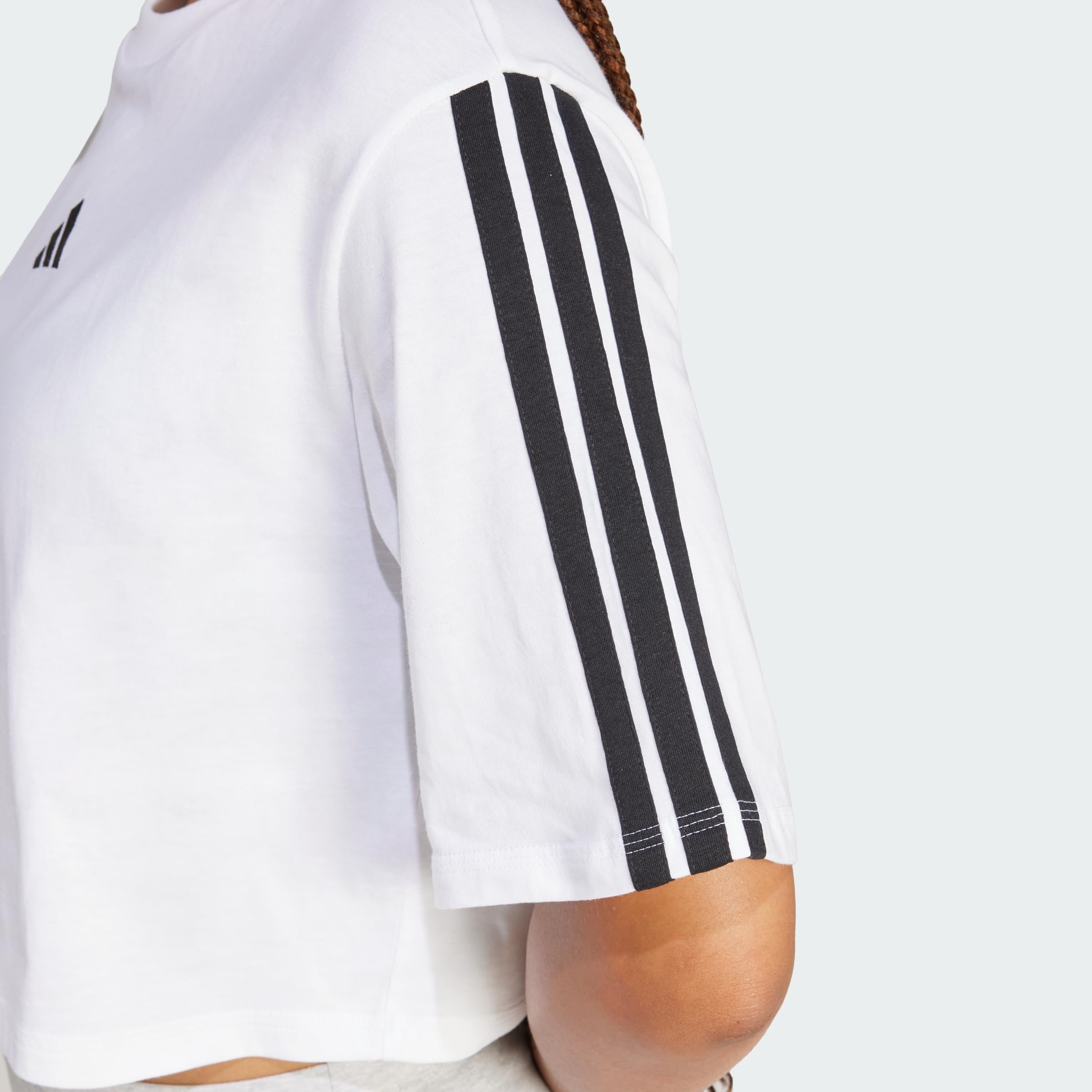 Adidas Mujer Essentials 3-Stripes Cotton Loose T-Shirt