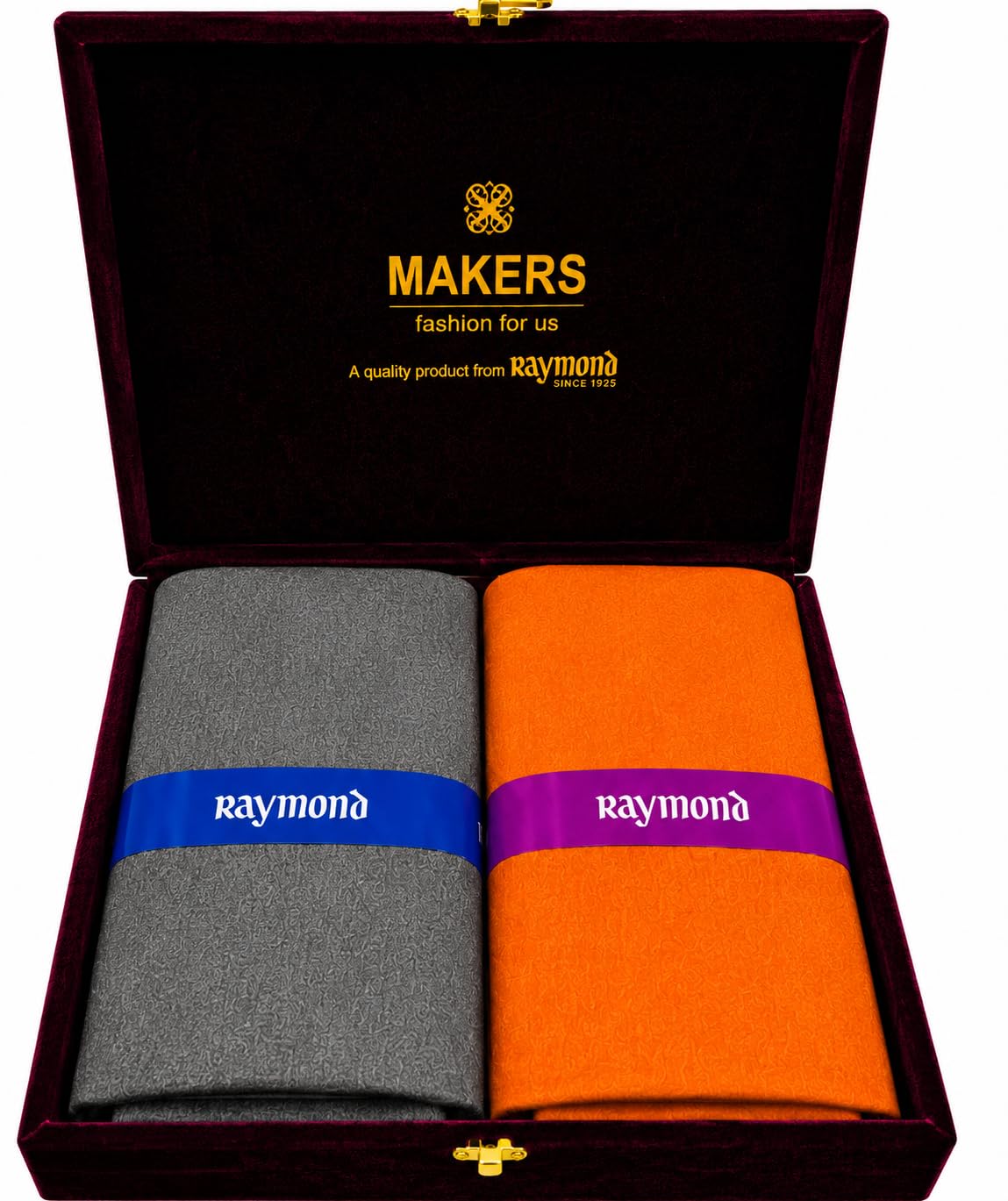 raymond fabrics Makers Men's Designer Unstitched Shirt & Trouser Fabric Combo | Premium Tailoring Fabric Set with Elegant Storage Case | Formal & Occasion Wear Collection-picture-32