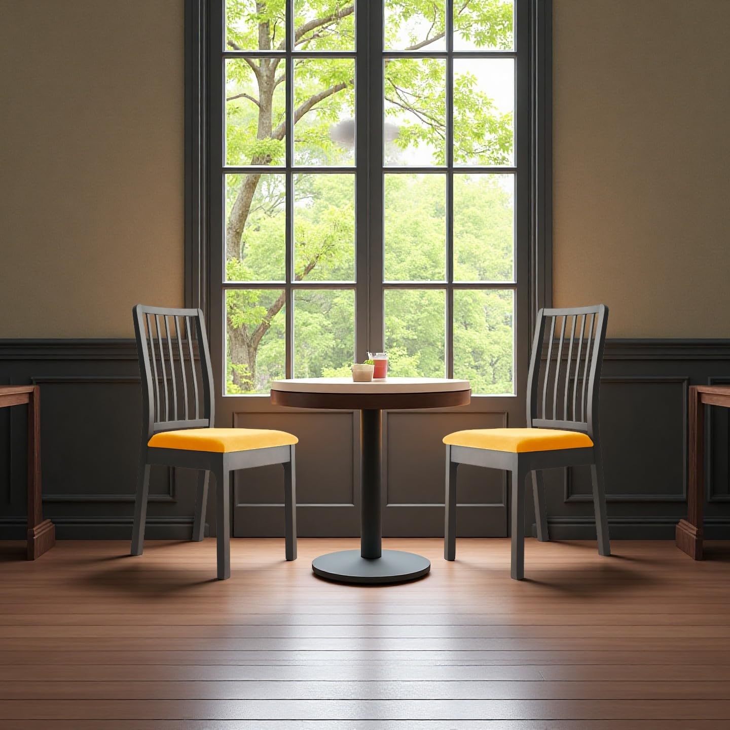 Housses De Chaise Extensibles En Velours Pour Salle à Manger - Rouge Vin - Pack Of 2