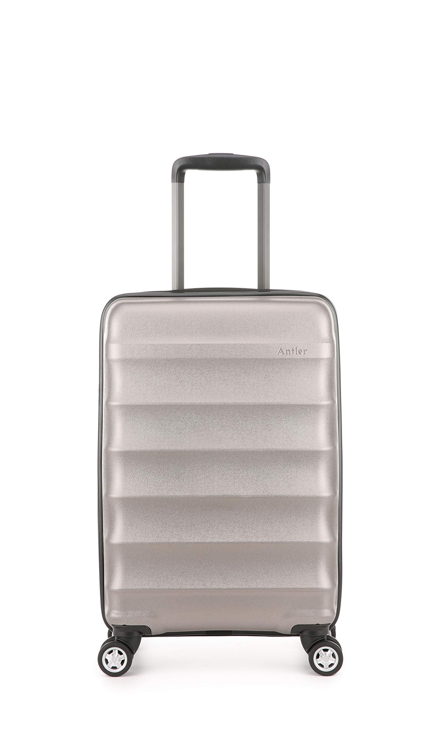 Antler Portobello Cabin Luggage | Carry On Suitcase | Hand Luggage Suitcases | Small Suitcase on Wheels | Hard Shell Cases | Lightweight Travel Trolley | Cabin Suitcase | 4 x Double Spinner Wheels |