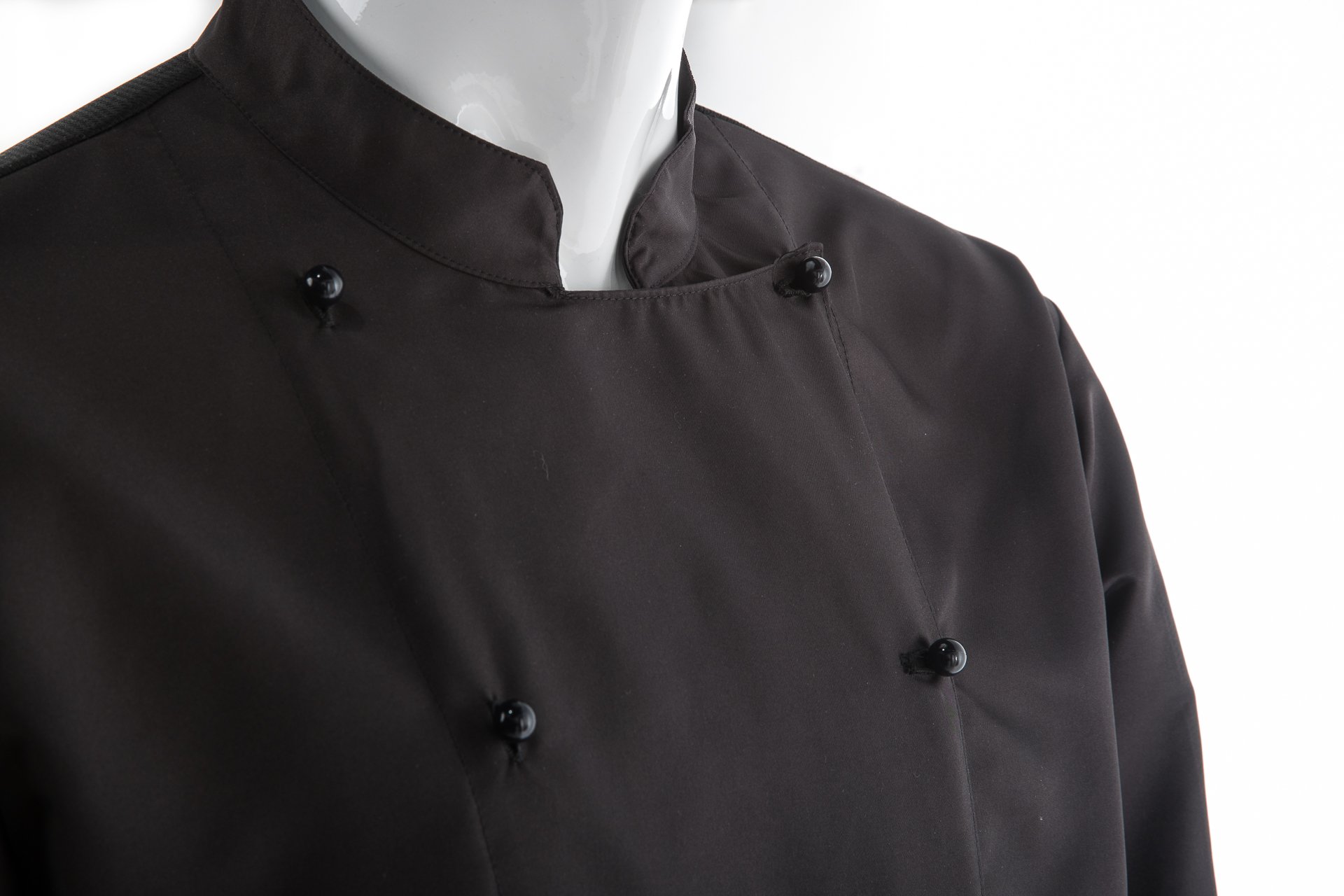 JOBLINE Giacca Cuoco Job Colore Nero in Misto Cotone Leggero con Bottoni Estraibili in Tinta Uomo Unisex Ideale per Chef Cuoco Professionisti Cucina Scuola Catering ristorazione tg. XS - 4XL