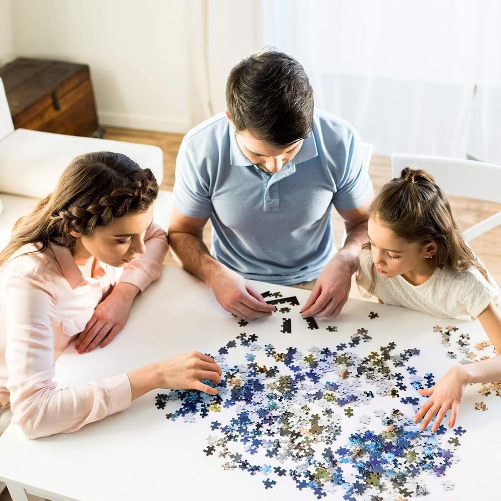 Dolphin drewniane puzzle 3000 sztuk, puzzle z motywem oceanu dla dorosłych z pudełkiem 122 x 81 cm, łamigłówki, dla mężczyzn kobiet nastolatek, kreatywne gry logiczne, dekoracja domu prezent, 6-6875