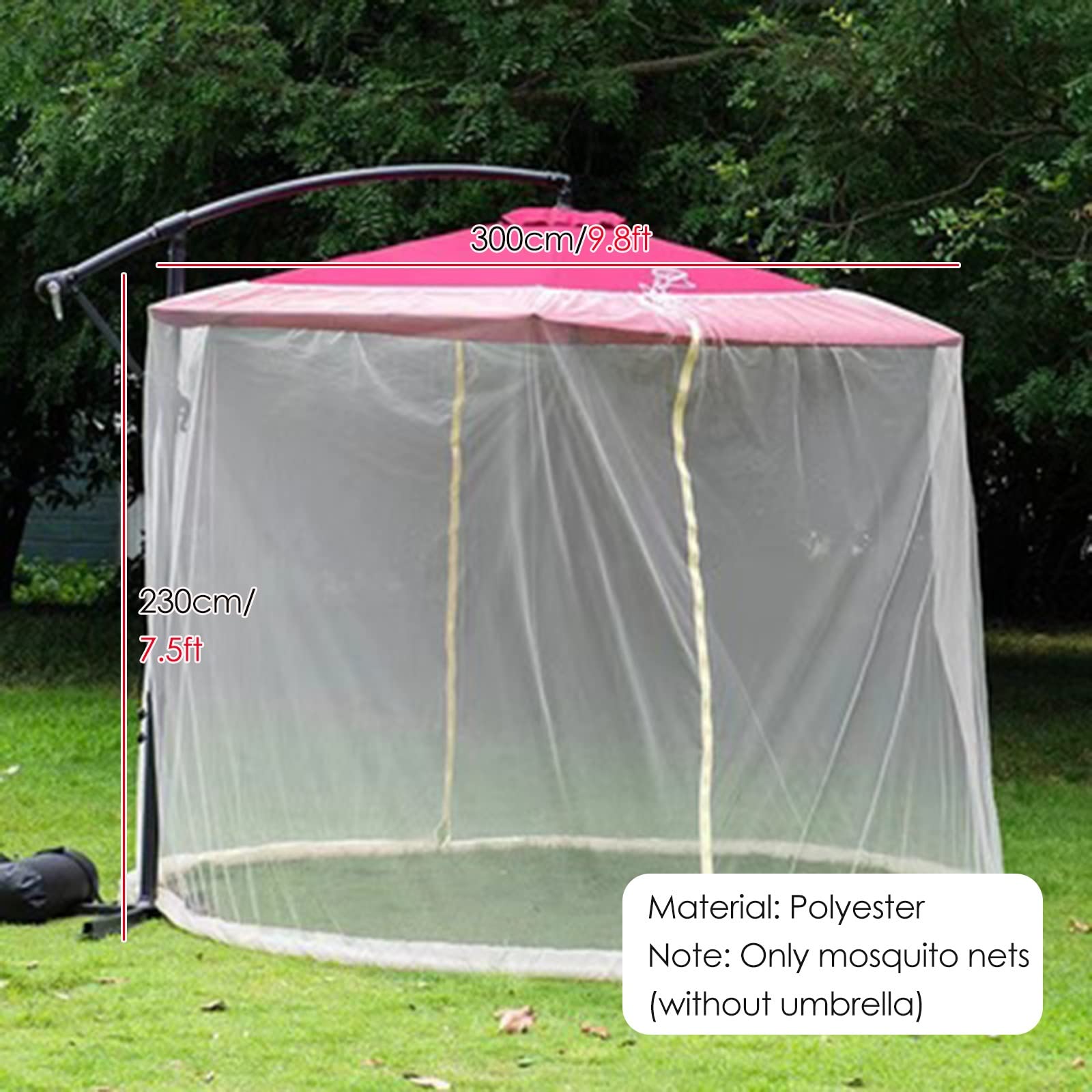 Uniwersalny parasol tarasowy moskitiera na zewnątrz wisząca ct Sn z drzwiami Er i regulowaną liną czarna ochrona przed owadami do tarasu ogrodu i przestrzeni na patio