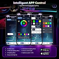 Vista 7 de Nueva versión Dreamcolor Luces de interior de coche acrílicas 18 en 1 RGB Kit de iluminación ambiental para coche APP Control Sistema de control por