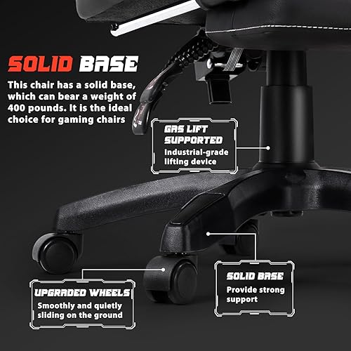 Miniatura 7 de Silla de computadora VIT para videojuegos con respaldo alto de PC ergonómica silla de escritorio de oficina giratoria E-Sports silla de cuero con