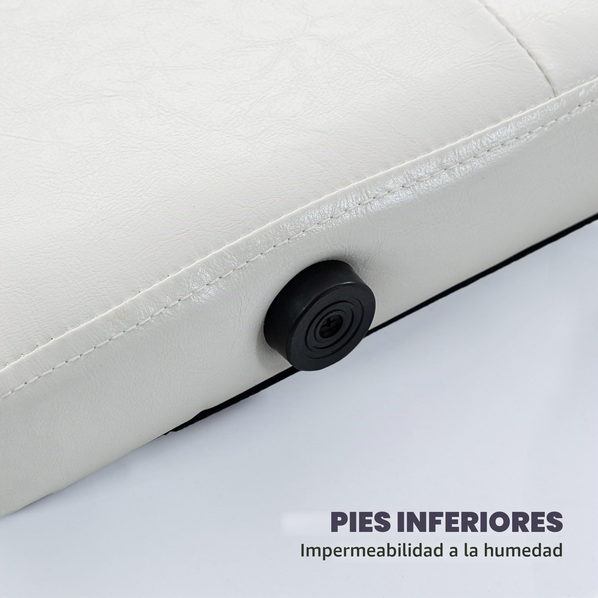 HOMCOM Cabecero de Cama 160 cm Cabezal de Cama Tapizado en PU 2 Formas de Uso Vertical o Montado a la Pared Cabecero para Dormitorio Blanco