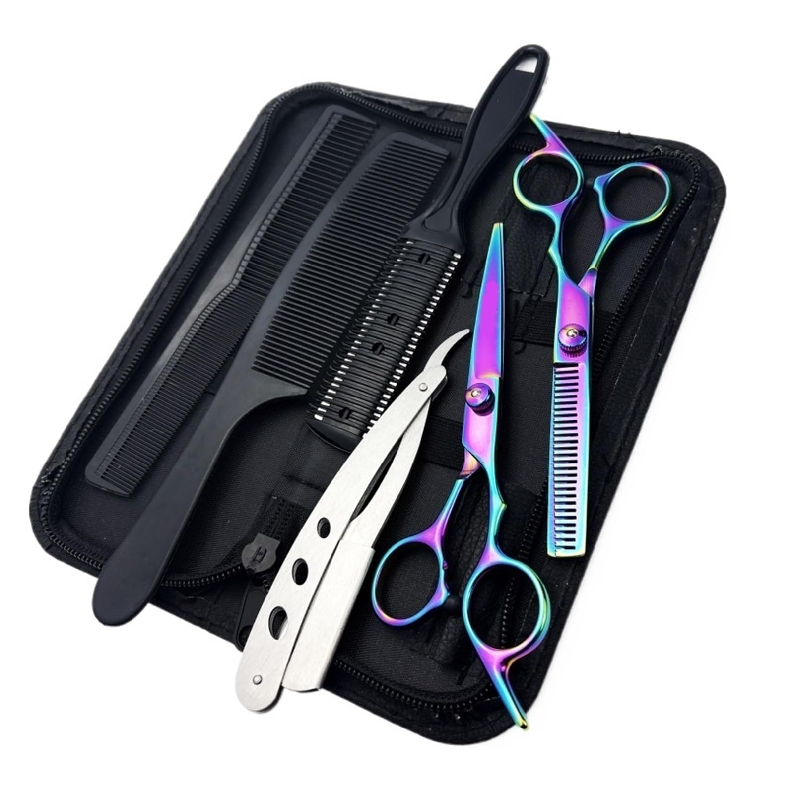 Ciseaux coiffure 6,5 pouces et sculpteurs violets pour coupe de cheveux