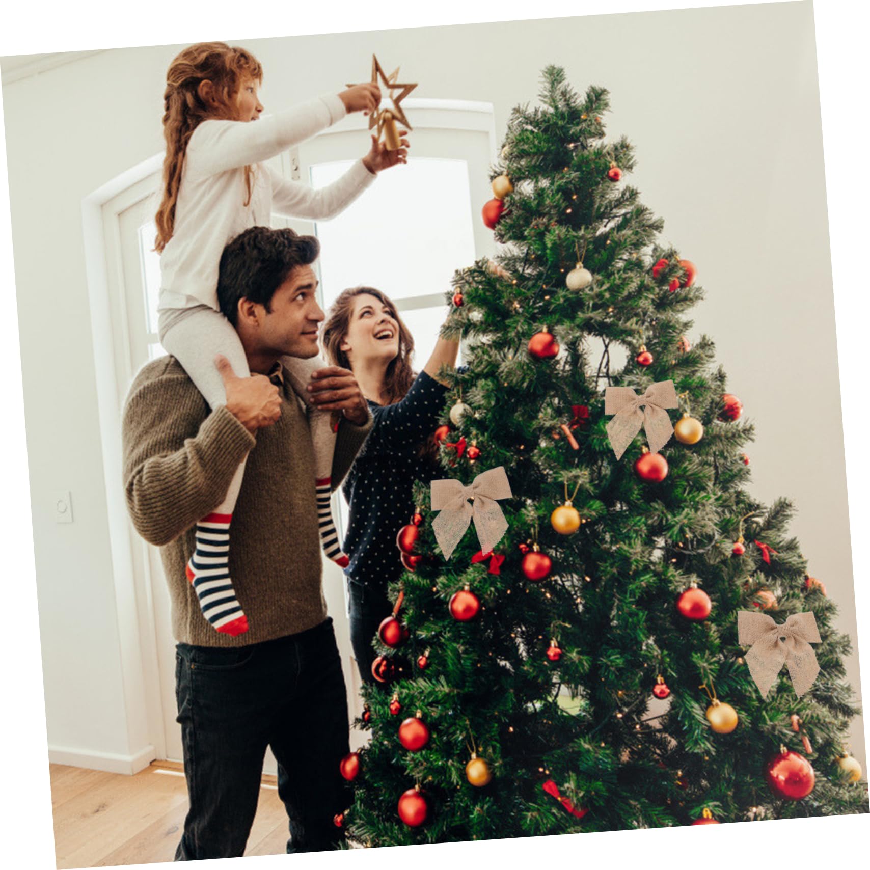 30stücke Jute Schleifen Für Weihnachts Und Hochzeitsdekoration Handgemacht Langlebig Vielseitig Einsetzbar Für Und Festliche Anlässe