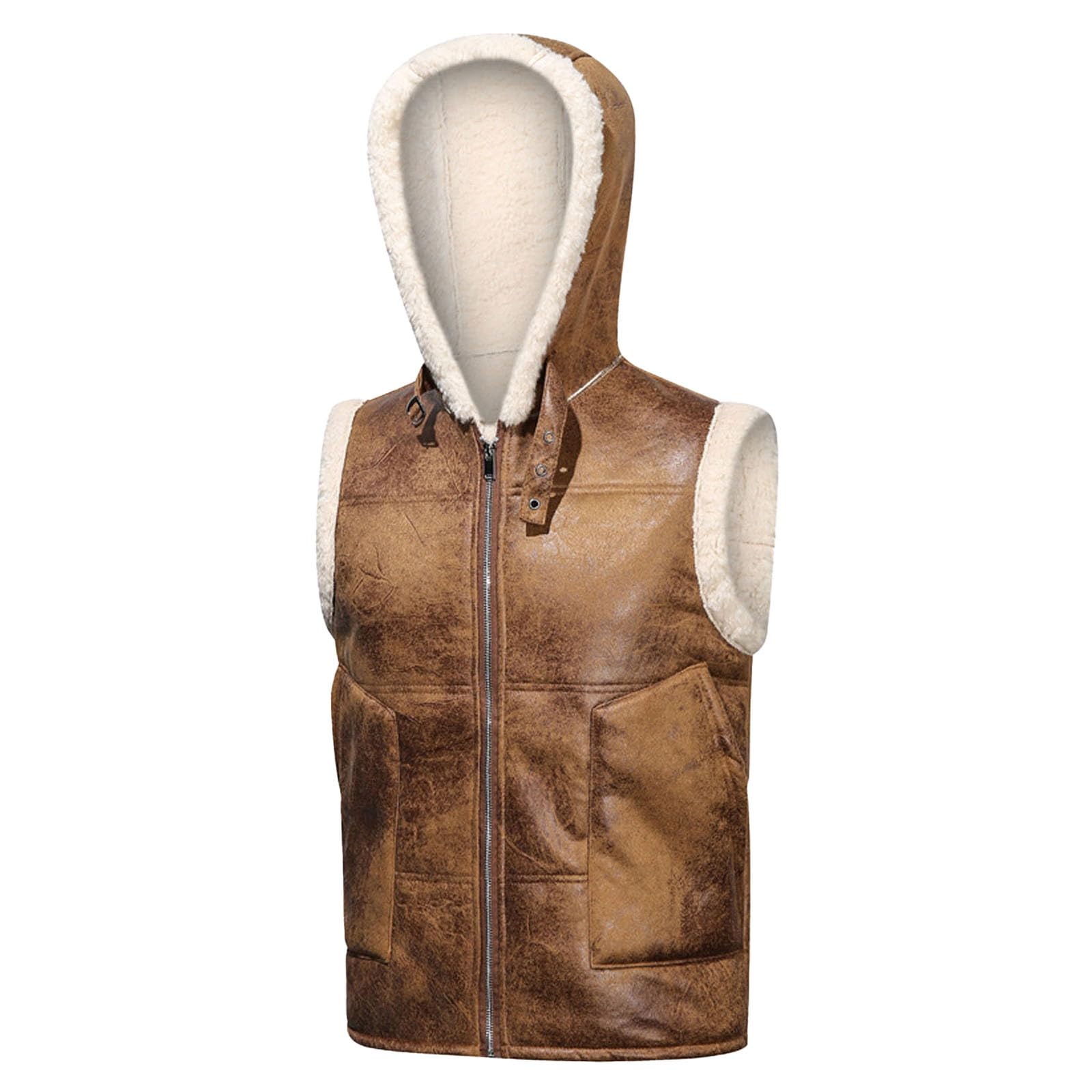 Gilet Pelle Uomo Smanicato Invernale, Rocker da Moto, con Lacci, per Motociclista Punk, in Pelle Sintetica Gilet Pu Pelle Uomo Gilet Ecopelle Gilet Ciclismo Uomo Invernale per Il Tempo Libero
