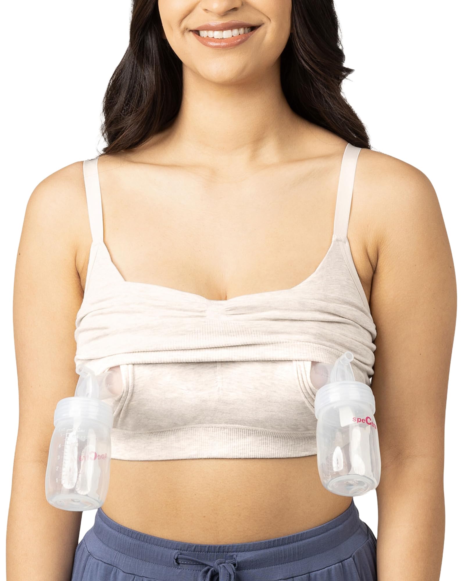 Kindred Bravely Sublime Sleep Pumping Bra Hands Free, Adjustable Pumping & Nursing Bra with EasyClip for All Breast Pumps