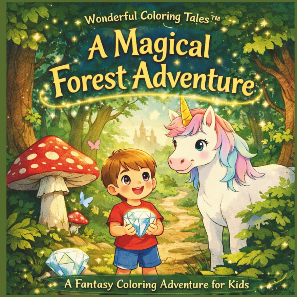 A Magical Forest Adventure: A Gentle Bedtime Coloring Adventure for Kids