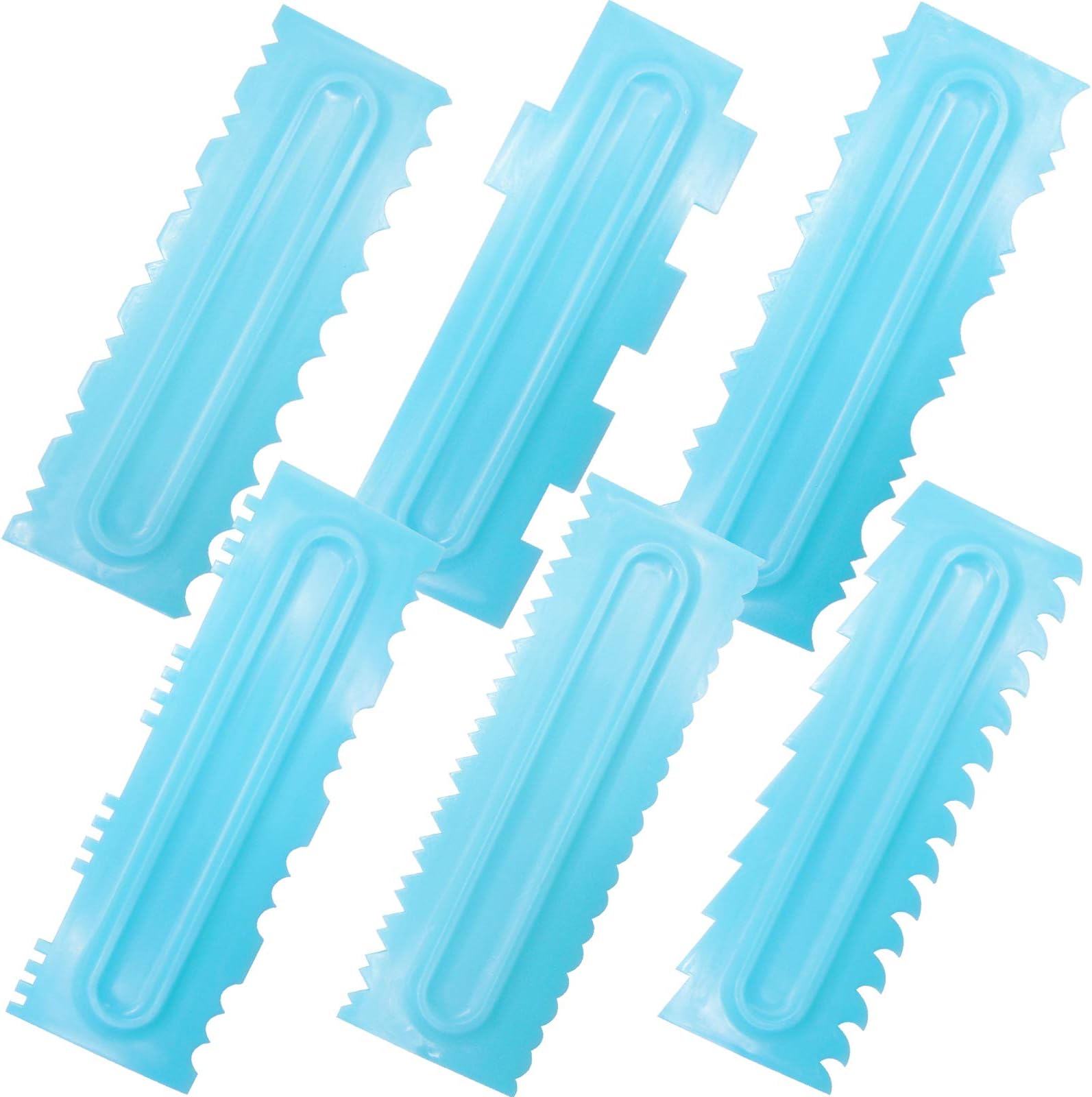 Cake Scraper Set for Cake Decorating Cake Smoother Cutter Decorating Comb Cake Icing Smoother Tool Icing Scraper Smoother Fondant Edge Smoothing Polisher