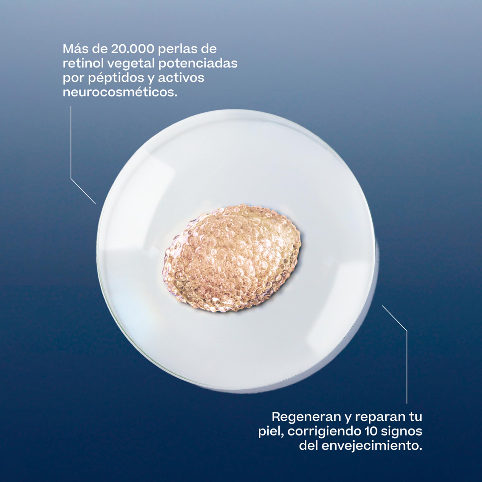Sensilis - Peptide [RETI-V], Perlas Regeneradoras Nocturnas, Repara y Rejuvenece la Piel Durante la Noche, con Retinol Vegetal, Péptidos y Activos Neurocosméticos - 50 ml
