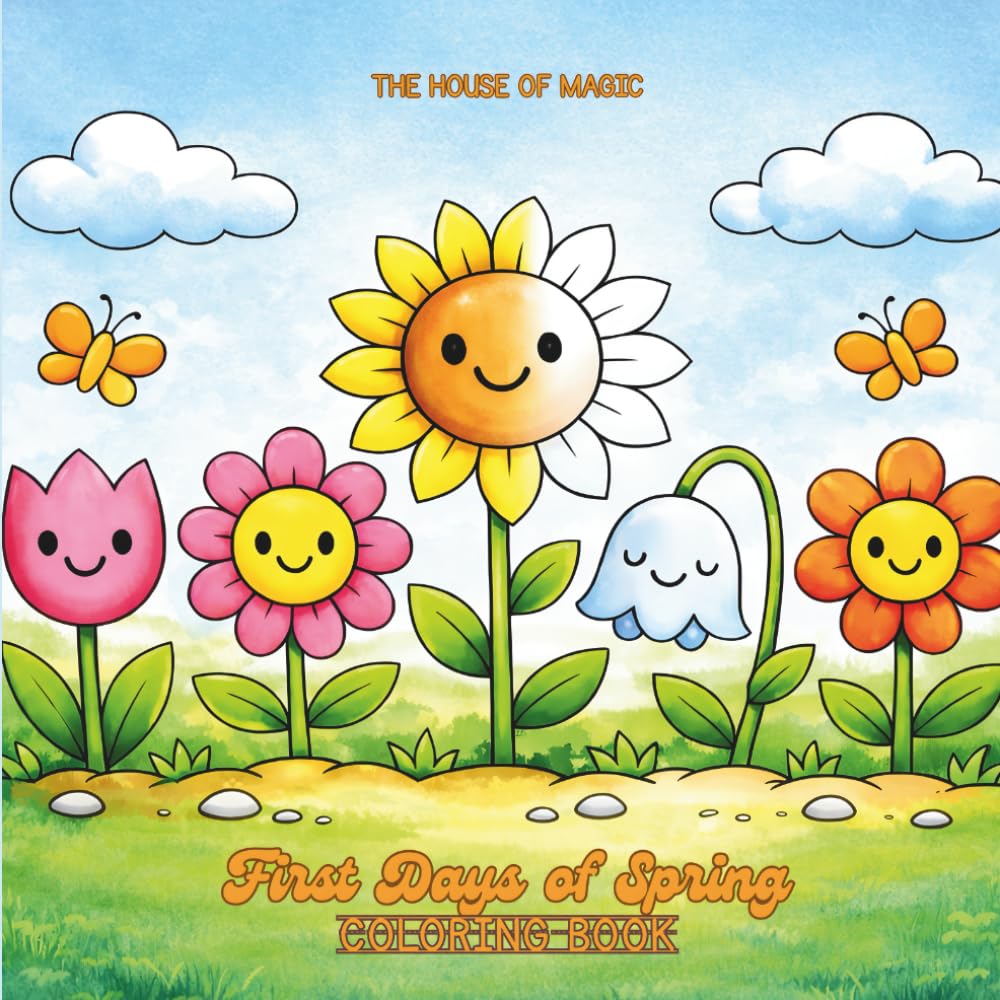 First Days of Spring Coloring Book for Kids: 10 Cute Spring-Themed Coloring Pages for Travel, Quiet Time & Easy Creative Fun (Travel Buddies™ – Mix & Match Coloring Books for Kids)