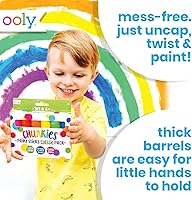 Vista 6 de Ooly Chunkies - Juego de 6 barras de pintura de neón para niños, juego de palitos de pintura de témpera de colores neón, sin ensuciar, suministros