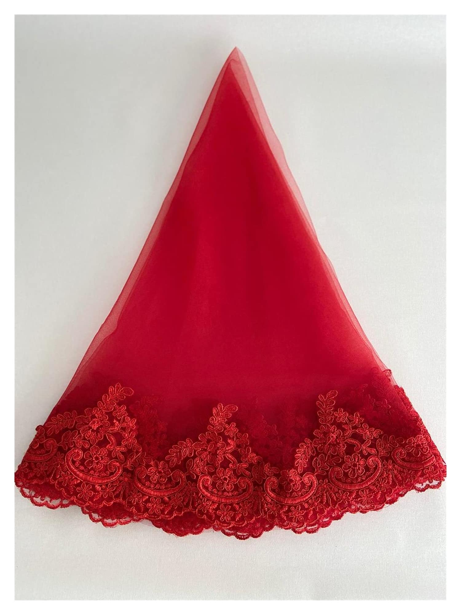 Brautschleier-Set, Hochzeit, Hochzeit, Hochzeit, Hochzeit, Henna, Nacht, Accessoire, elegante Spitze, Guipurered Farbe Frauen (Farbe: Innenrahmen 5 x 6,5 cm, Artikellänge: 120 cm)