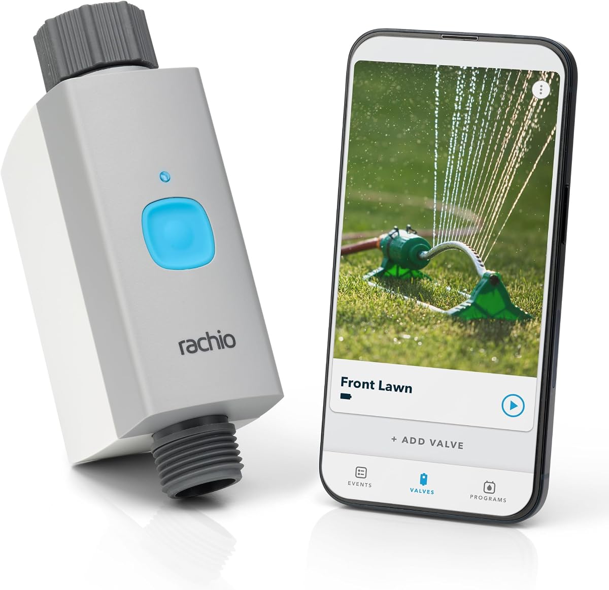Smart Hose Timer (Valve Only) | Outdoor Watering | Easy Faucet Install, Automate Sprinkler Schedule Lawn, Garden, Yard, No WiFi Hub Included | WiFi Hub Required, Quick Install & Scheduling, App Control, Weather-Based Scheduling, 1-Year Warranty