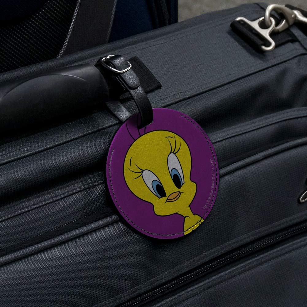 Amazon.com: Looney Tunes Tweety Bird Round Leather Luggage Card