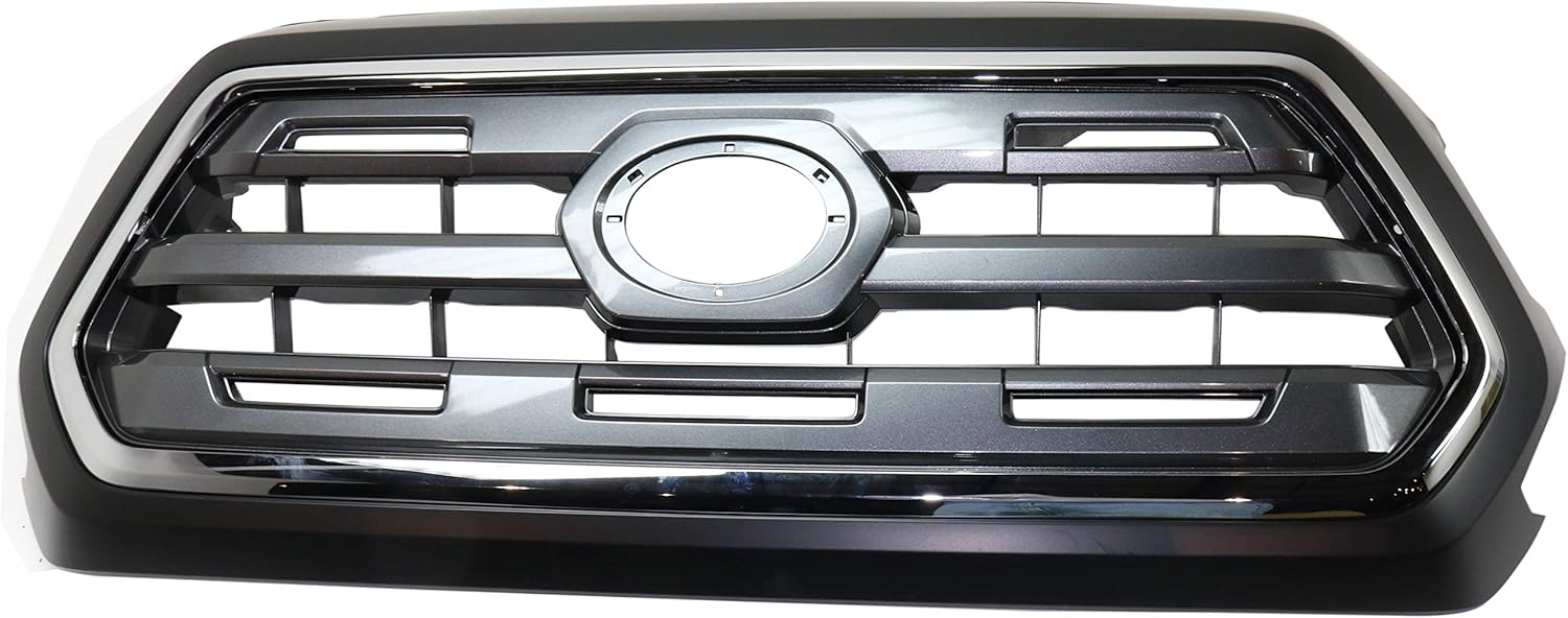 Garage-Pro Grille Assembly Compatible with Toyota Tacoma 2016-2017 Chrome Shell/Painted-Black Insert with Emblem Provision Limited Model
