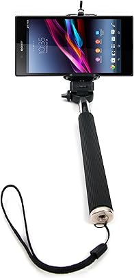 Perche Selfie Stick t lescopique DURAGADGET avec support ajustable pour Smartphone Sony Experia ZL  SP  Tipo  chiffon bonus Perche Selfie Stick t lescopique DURAGADGET avec support ajustable pour Smartphone Sony Experia ZL  SP  Tipo  chiffon bonus