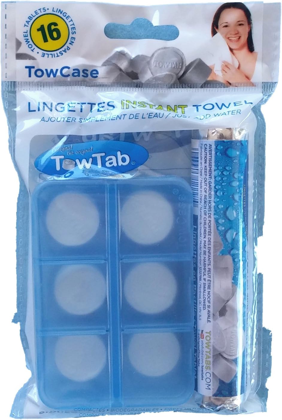 TowTabs 16 Towel Travel Case, 4 Packs