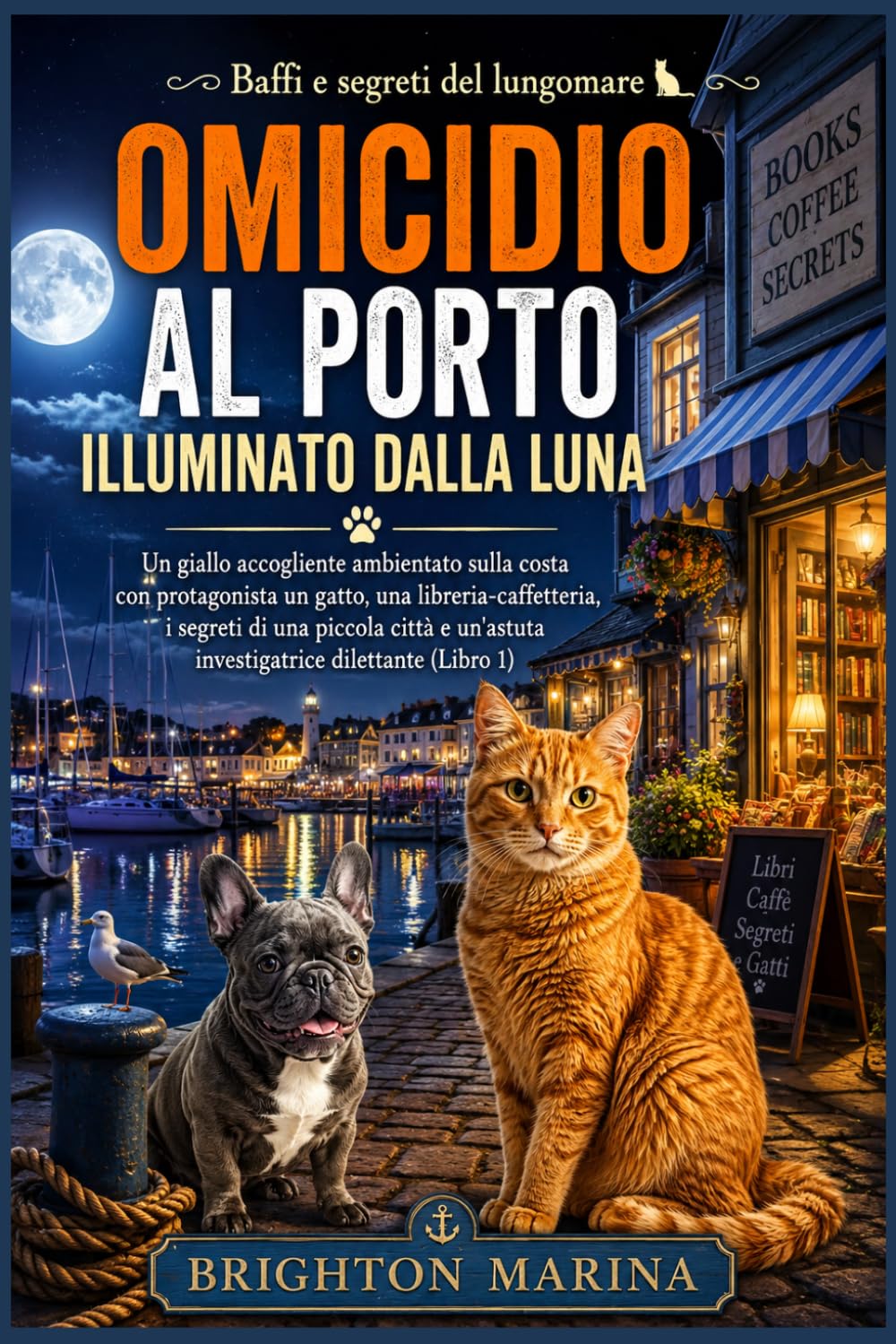 Omicidio al porto illuminato dalla luna: Un Cozy Mystery Felino sulla Costa con Caffè-Libreria, Segreti di Provincia e un’Arguta Detective Dilettante (Libro 1) (Baffi e segreti del lungomare)