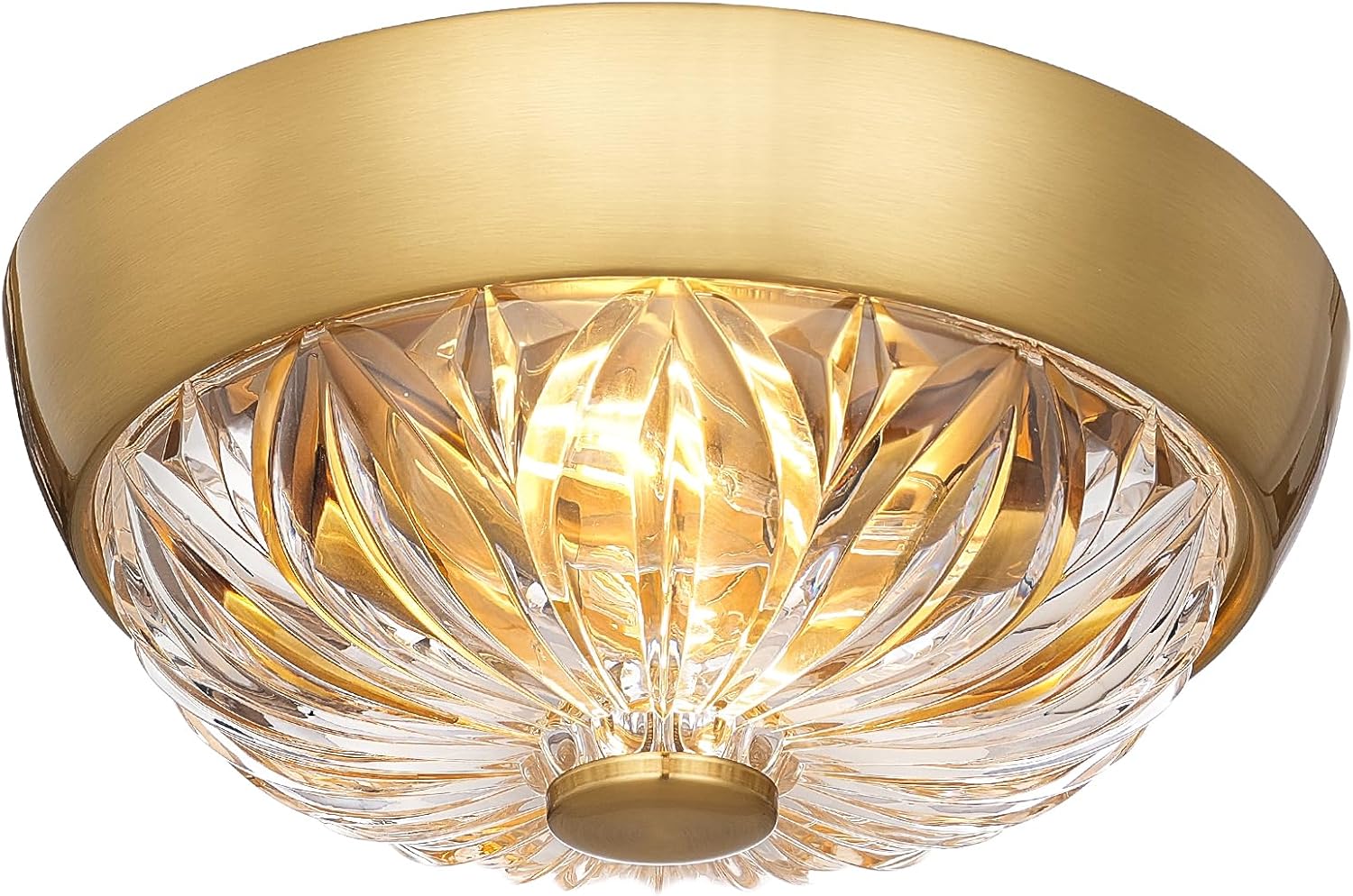 Black Semi Flush Mount Ceiling Light, 2-Light Modern Farmhouse Close to Ceiling Light Fixture, Aluminum Glass Indoor Outdoor Ceiling Lamp for Bedroom Kitchen Hallway