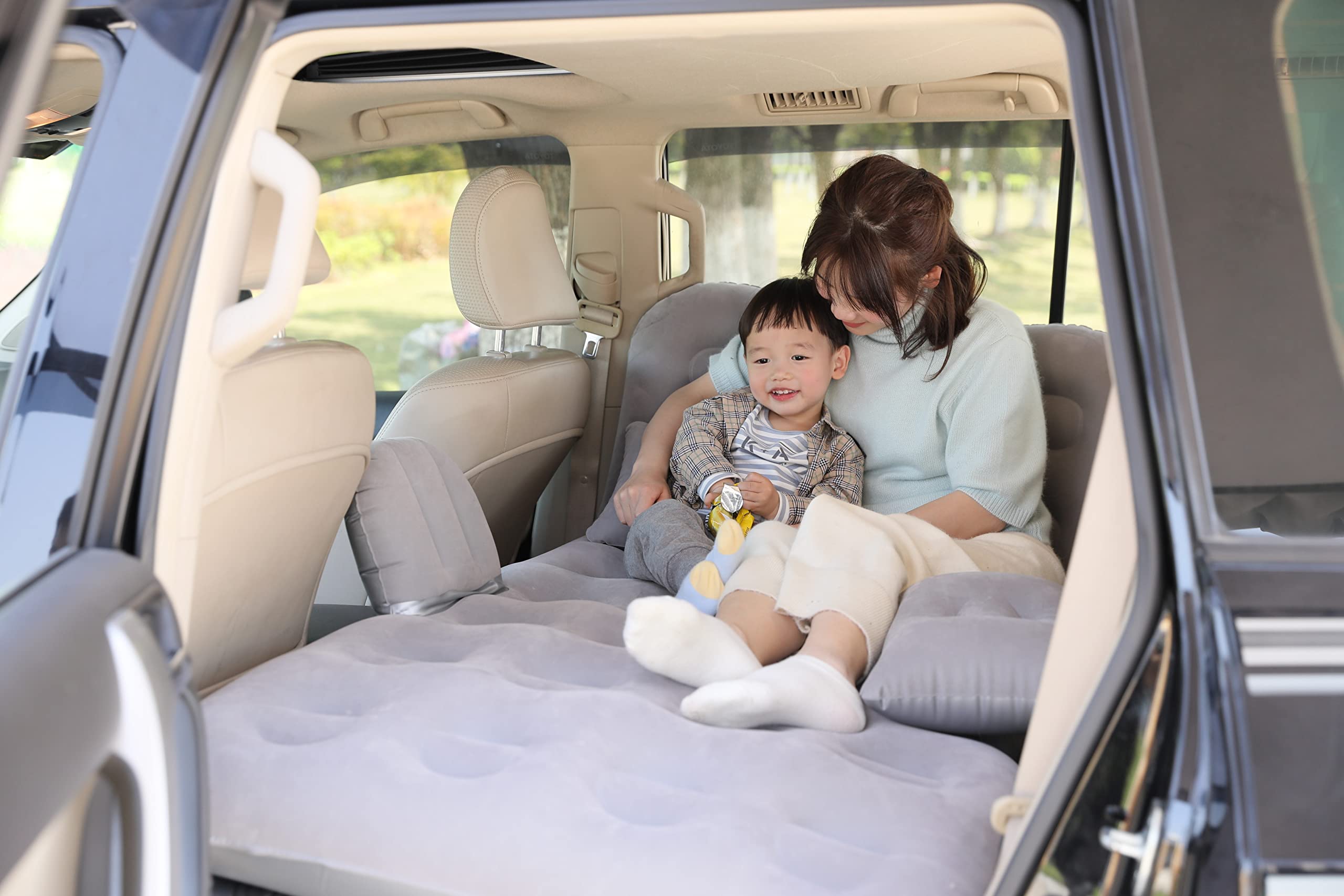 Matelas Gonflable Voiture SUV – Lit Arrière Camping Voyage – PVC Résistant 130 Cm – Pour Famille, Road Trip, Sieste En Voiture