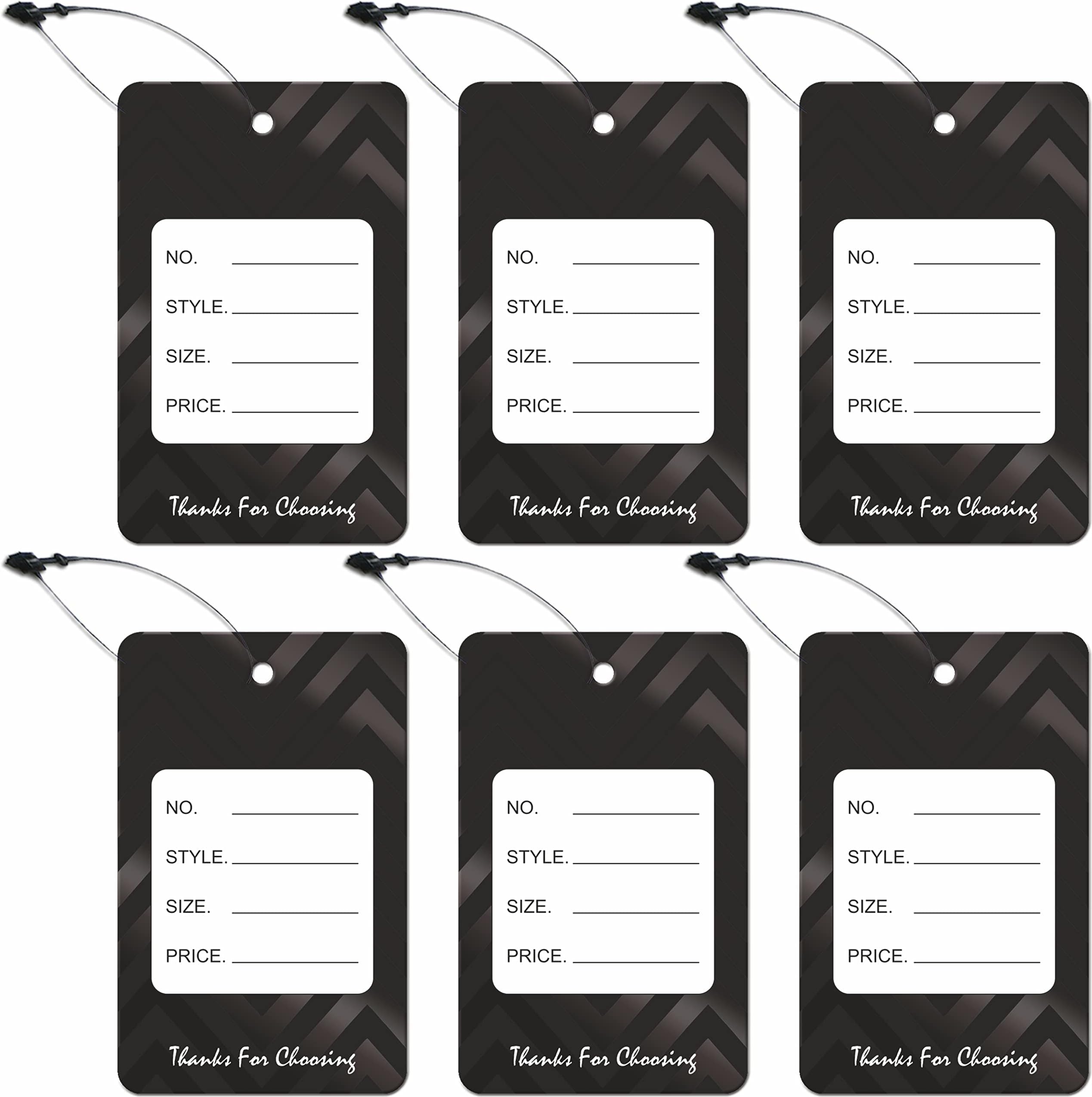 DEEPTAGS Paper Price MRP Tag Labels with Black Loop Pins, 1000 PCS