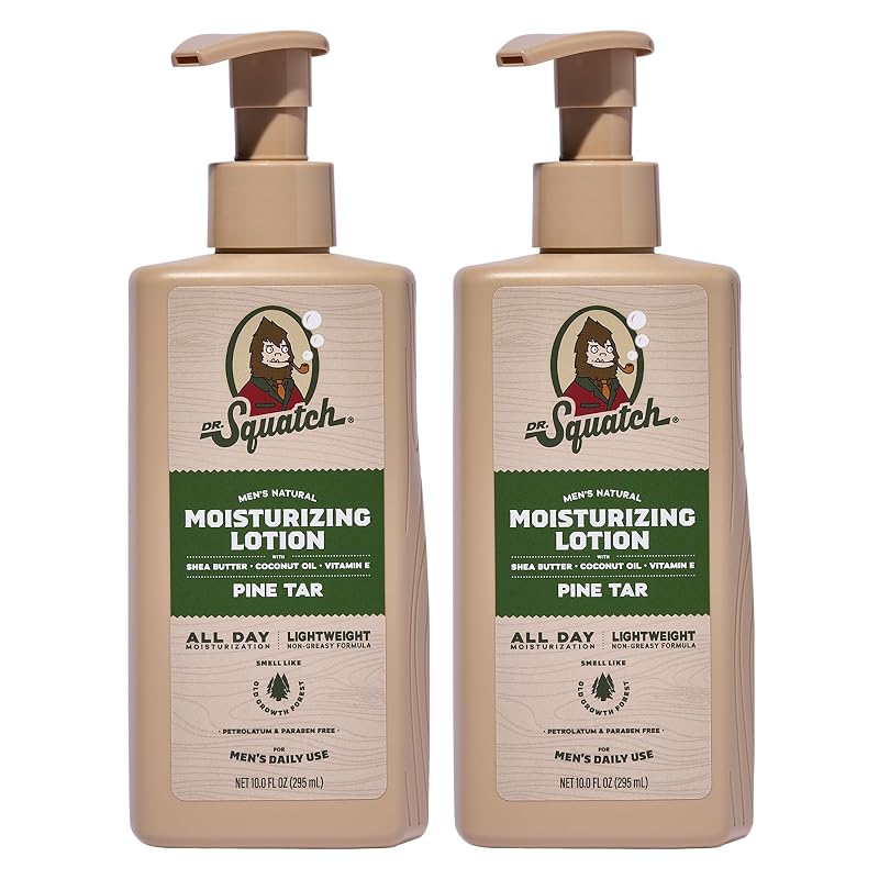 Loção para Mãos e Corpo Dr. Squatch com fragrância Pine Tar, 300 mL, Pacote com 2